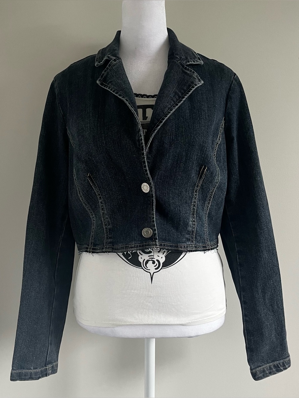 Y2K Cropped Denim Jacket